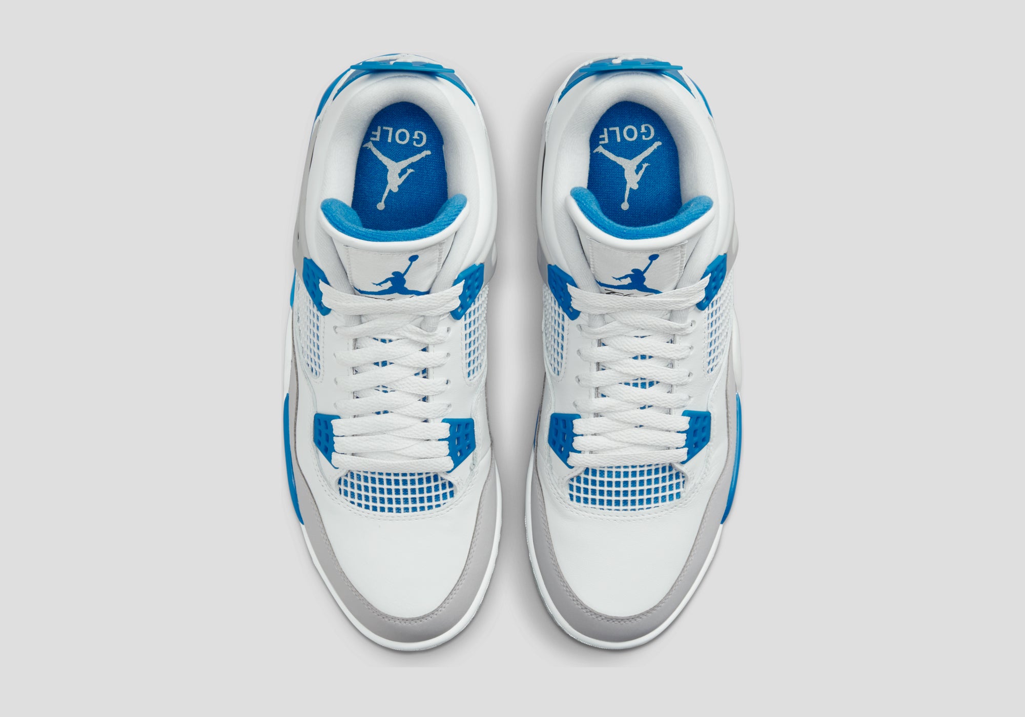 Nike Air Jordan 4 Golf Shoes White/Military Blue-4