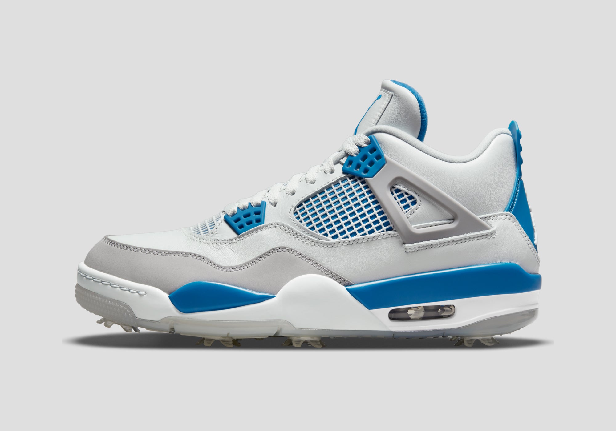 Nike Air Jordan 4 Golf Shoes White/Military Blue-5